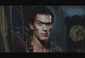 Ash Williams in Evil Dead II. Groovy.