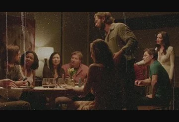 at the table in the invitation