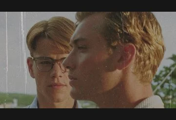 Tom Ripley watching the wealthy, charismatic playboy, Dickie Greenleaf in The Talented Mr. Ripley