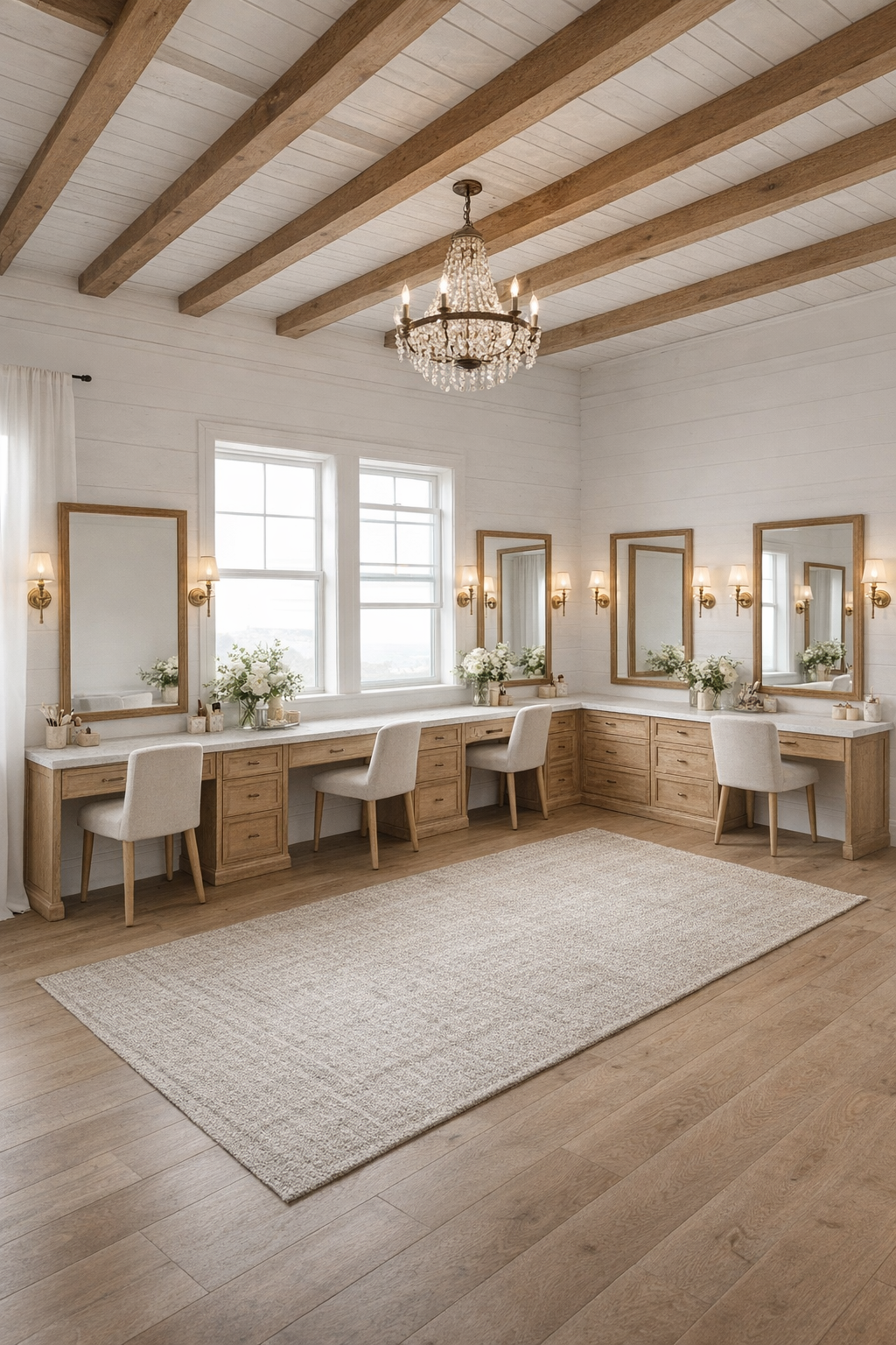 bridal suite and makeup area for wedding venue near amarillo texas