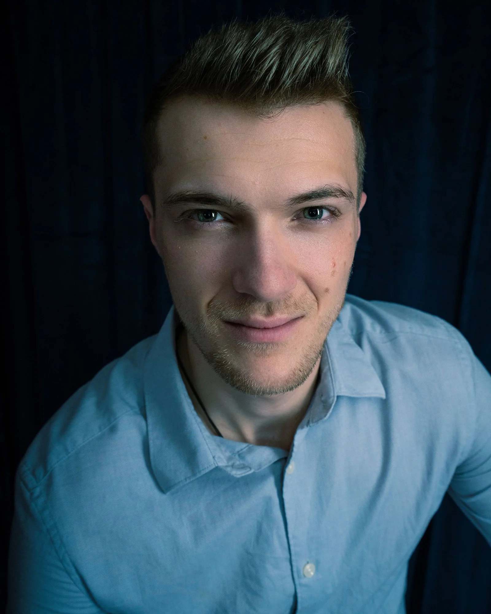 portrait of white man wide angle