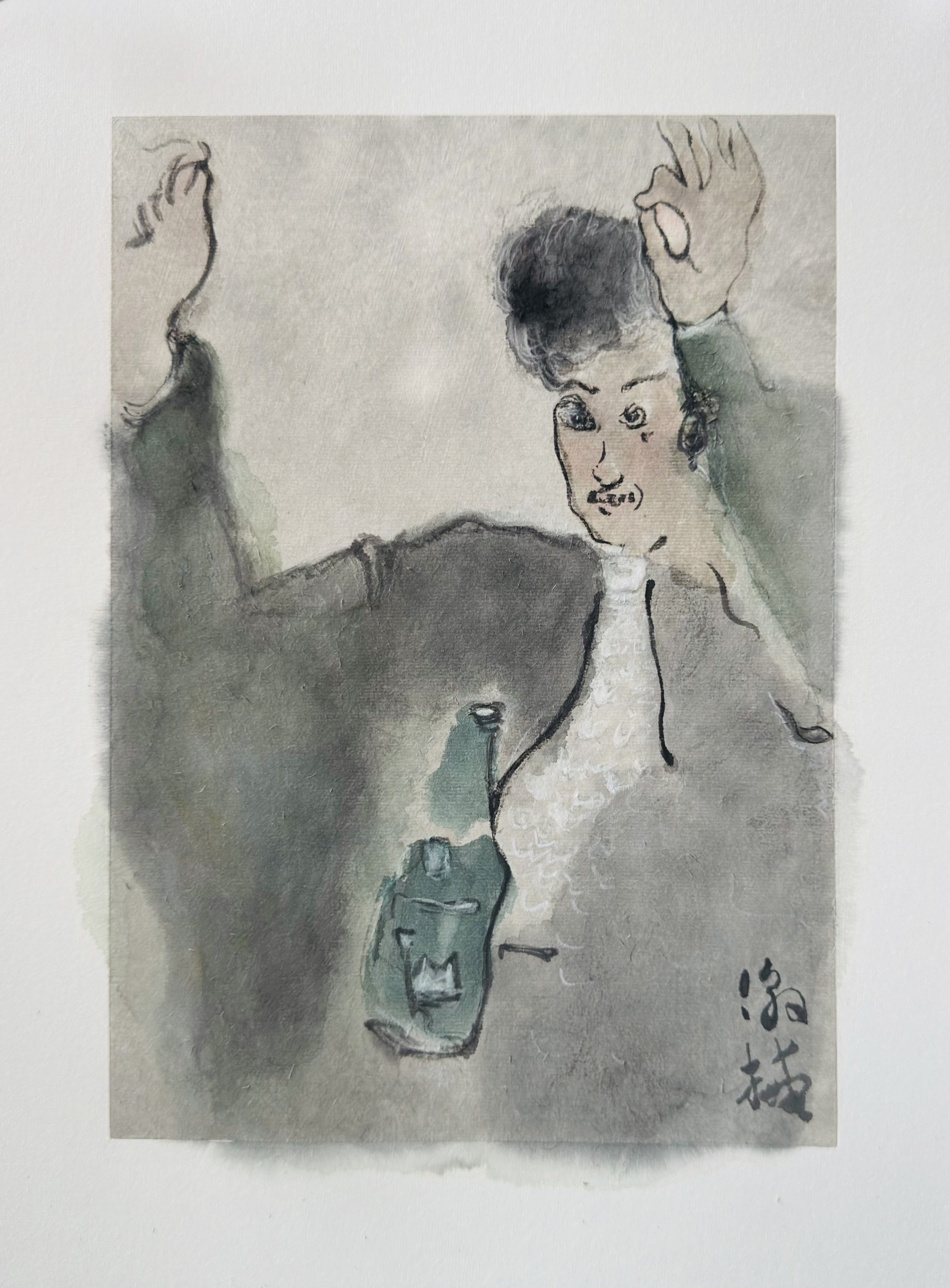 Crescendo 释放 -
March, 2025, Chinese ink and color on rice paper - 44 x 32 cm
