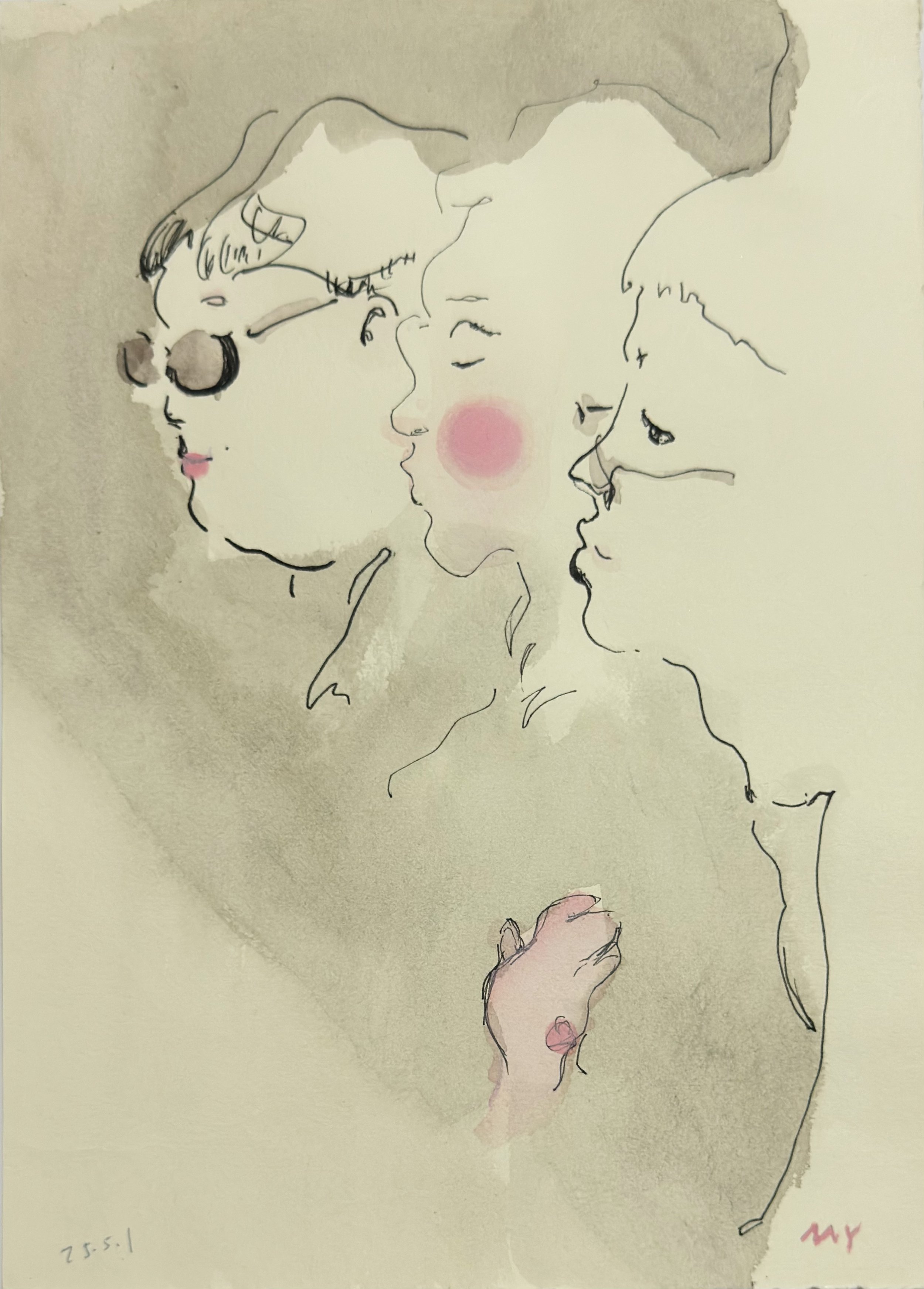 All of us, a little lost -
May, 2025, Ink and pointliner on paper - 27 x 19 cm