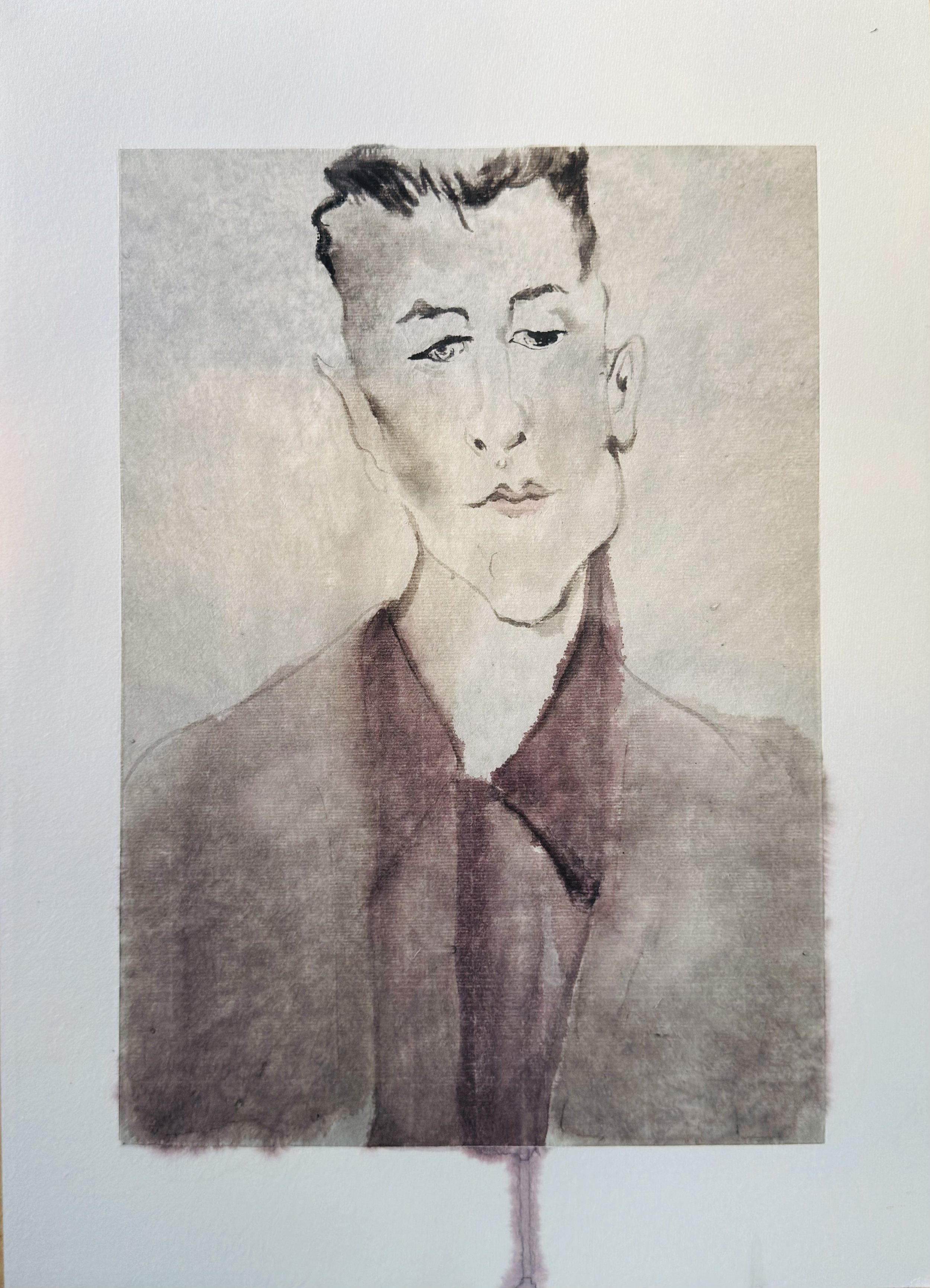 Pianissimo 极弱音符 -
March, 2025, Chinese ink and color on rice paper - 44 x 32 cm