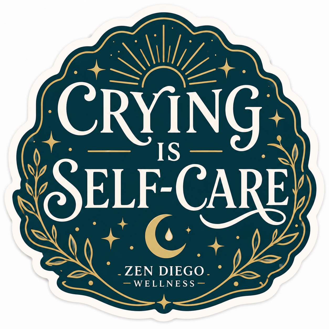 Crying is Self-Care sticker