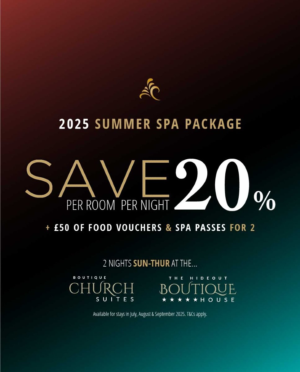 🌞 SUMMER SPA BLISS = SORTED! 🌞

2 nights + 20% OFF + &pound;50 food vouchers + FREE spa access = Your perfect summer escape! ✨
Why choose between relaxation and amazing food when you can have BOTH?
Spa days, incredible meals at BAHA &amp; Fizzy Tar