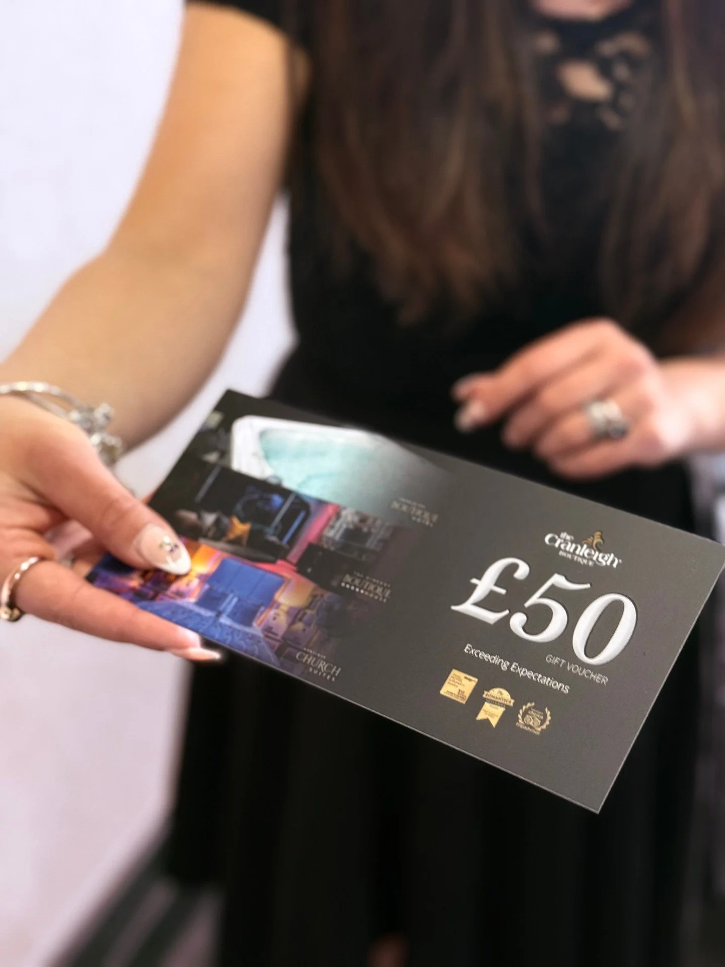 Stop panic-buying photo frames.
Cranleigh Boutique vouchers from &pound;50.

The gift every couple actually wants:
✨ A reason to escape
✨ A boutique stay they'll remember
✨ Time together without the washing up
Engagement | Wedding | Anniversary | Jus