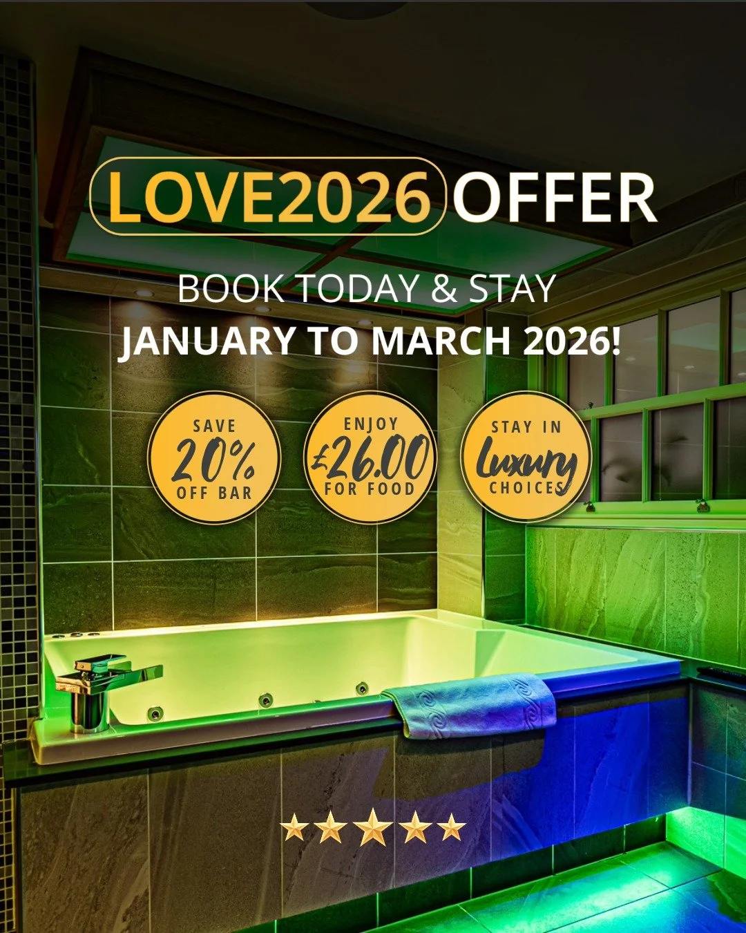 Fancy 20% off your stay AND &pound;26 per person for food? Course you do. 🙌

Our Love 2026 offer is live now &ndash; book January, February or March and treat yourself to a proper Lake District escape without the eye-watering price tag.

Get booking