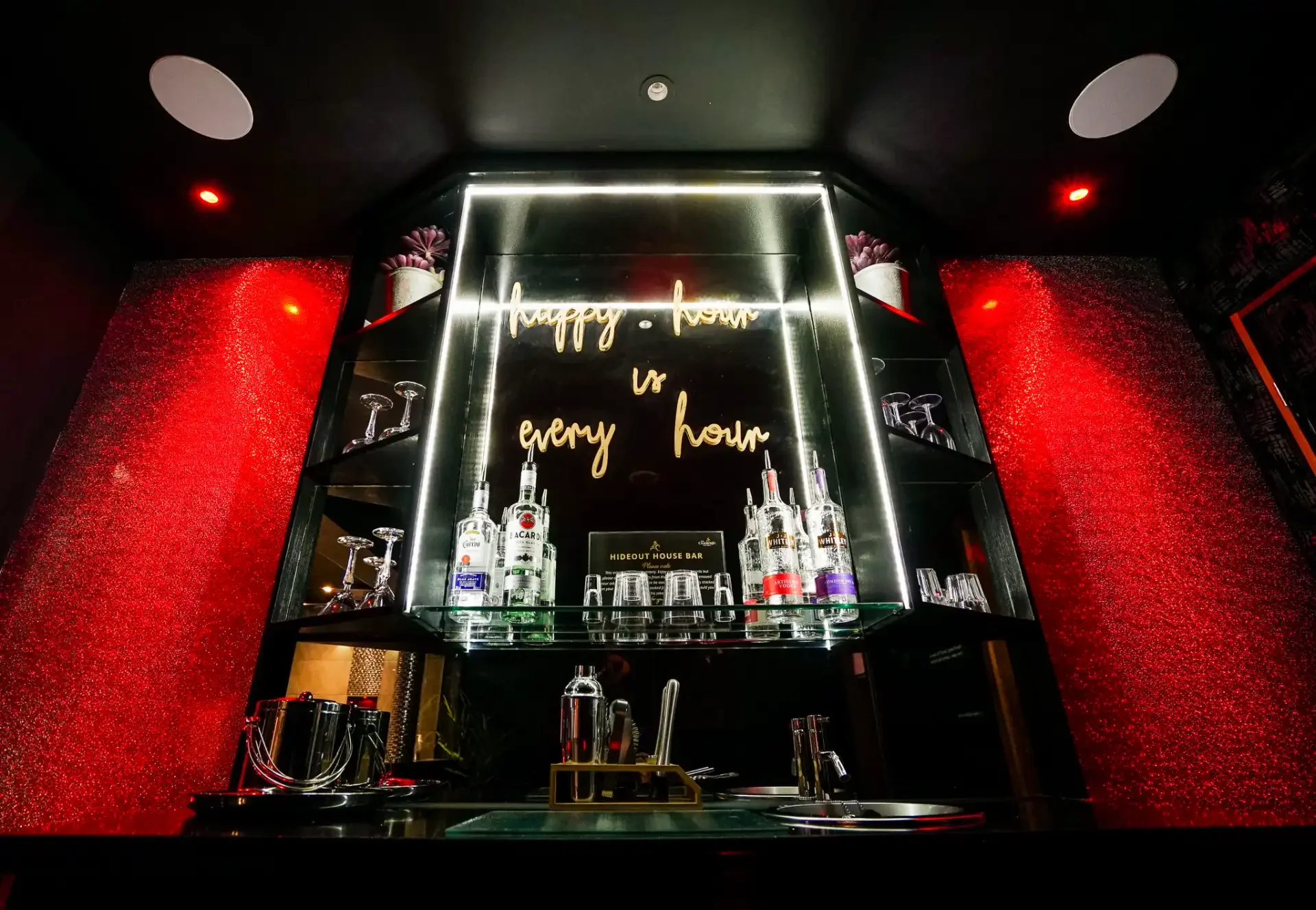 boutique hideout house cinema room bar