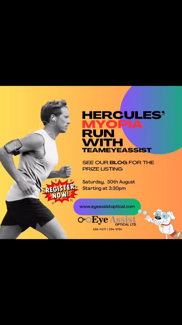 Visit www.eyeassistoptical.com for more information.
Sign up for our Hercules’ Myopia run with #teameyeassistoptical .
Let’s help raise awareness and resources to combat myopia.
#eyecare #eyewear #optics #optical