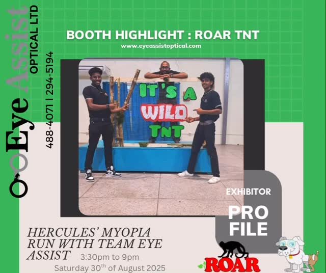 Meet Our exhibitors ..
@roar.tnt
Our Entrepreneurial Race Village runs from 1pm to 9pm and Our 5k starts at 3:30pm .
Have you signed up yet ? August 30th 2025 .. Sign up closes on August the 15th 2025 ..
#runwithus #fightmyopia #see #eyecare #e
