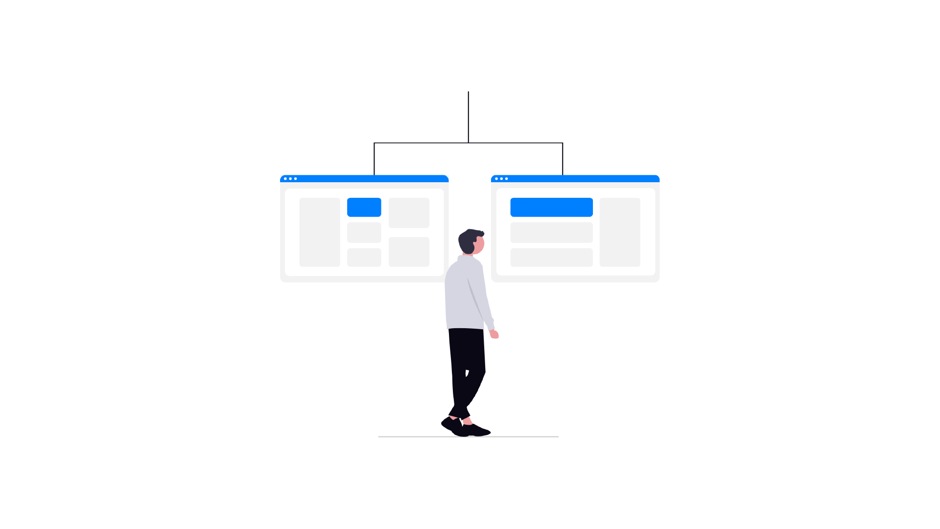 Split testing illustration