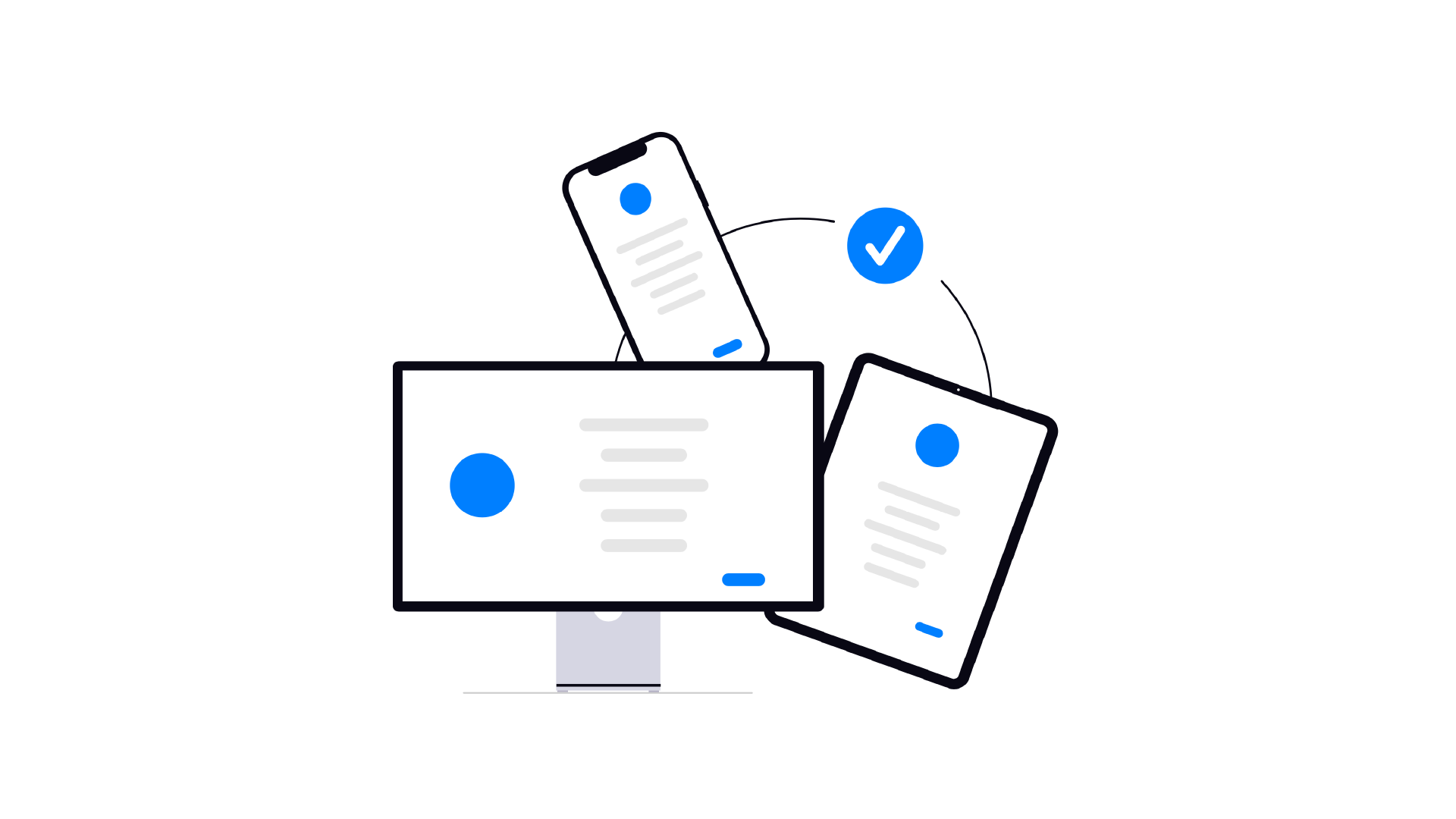 An illustration of all digital screens