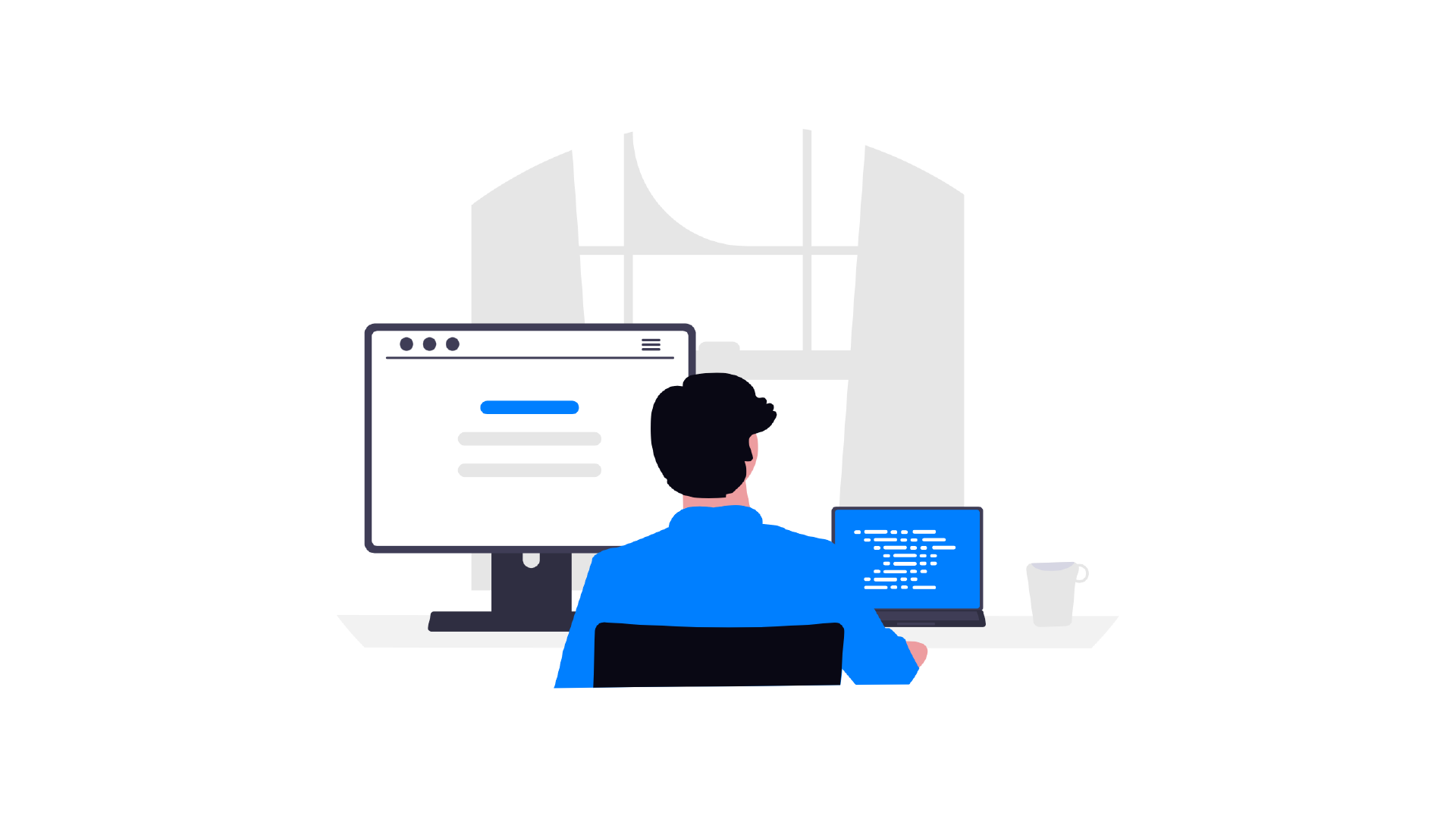 An illustration of a web designer