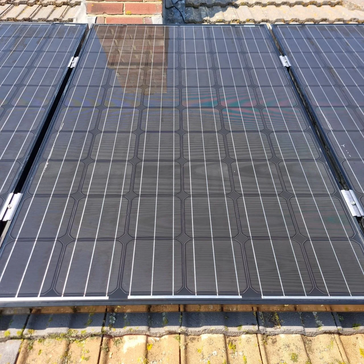 Clean streak-free solar panels after professional pure water cleaning service — Sphere Cleaning Services