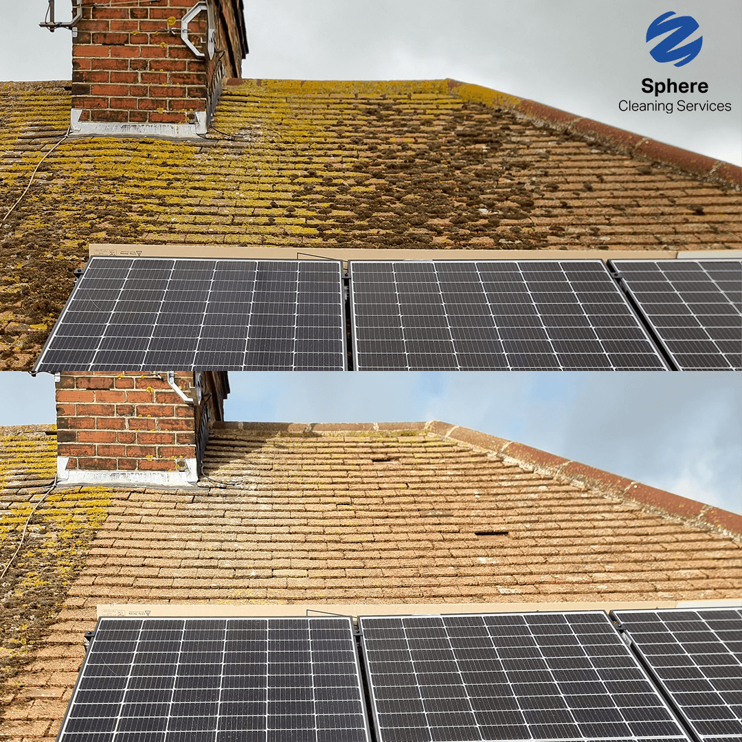 Roof cleaning in Margate before and after