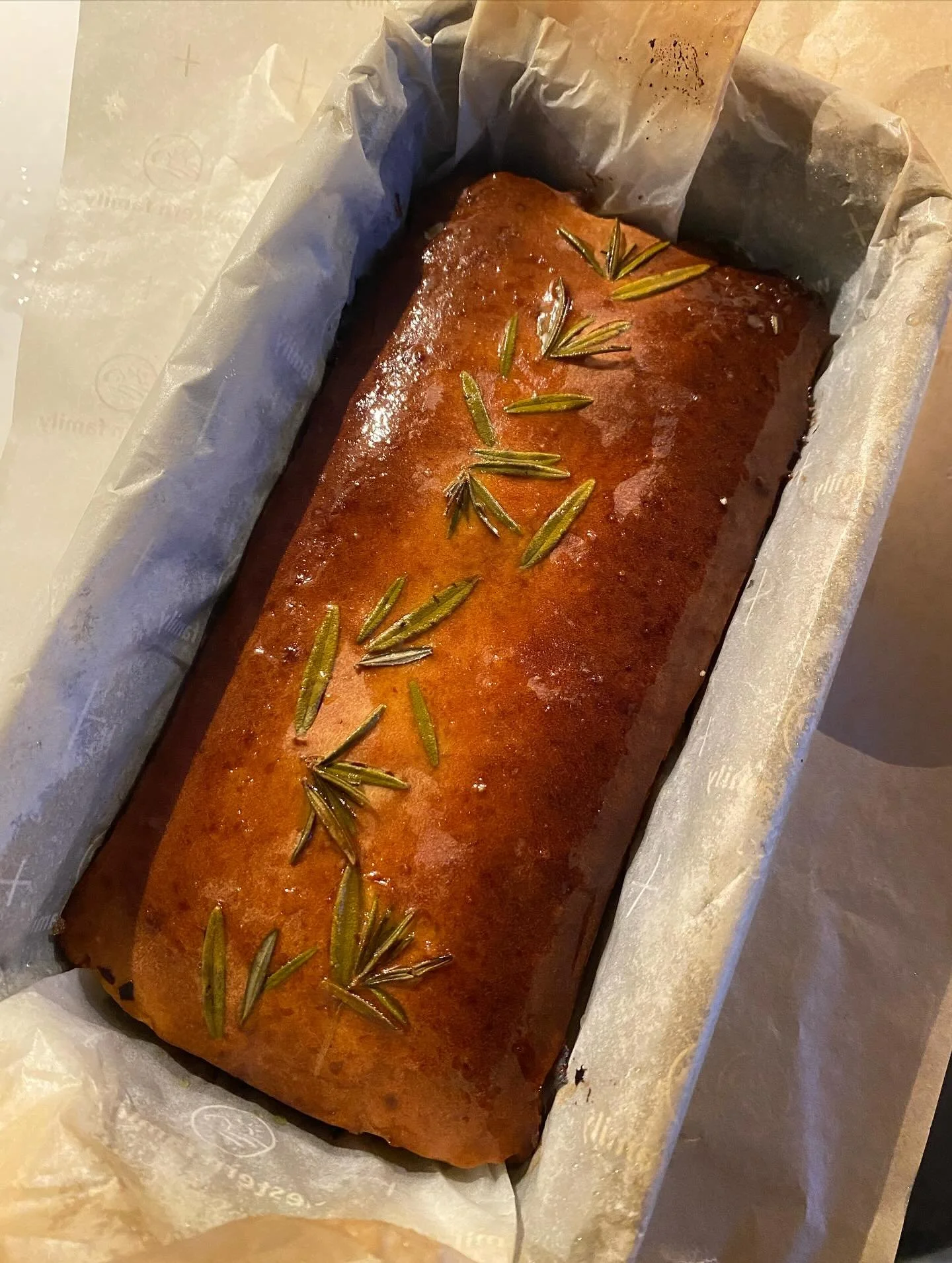 Lemon 🍋 + rosemary, olive oil loaf.