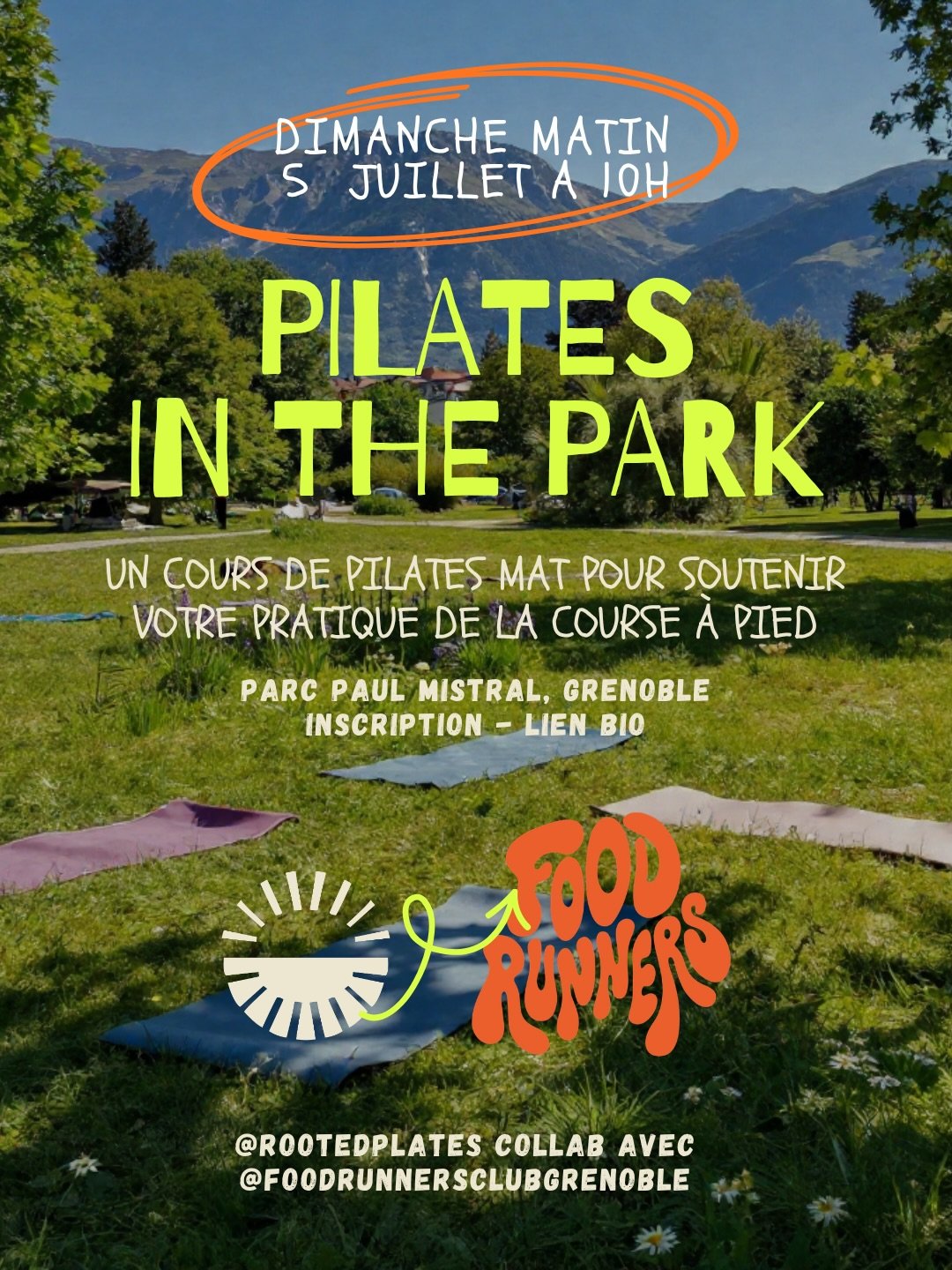 🌿 Pilates au Parc &ndash; Grenoble 🌿 avec @foodrunnersclub.grenoble et @labouillotte_restaurant 

Rejoignez-nous le 5 juillet pour une matin&eacute;e plac&eacute;e sous le signe du mouvement, de la convivialit&eacute; et d&rsquo;une alimentation no