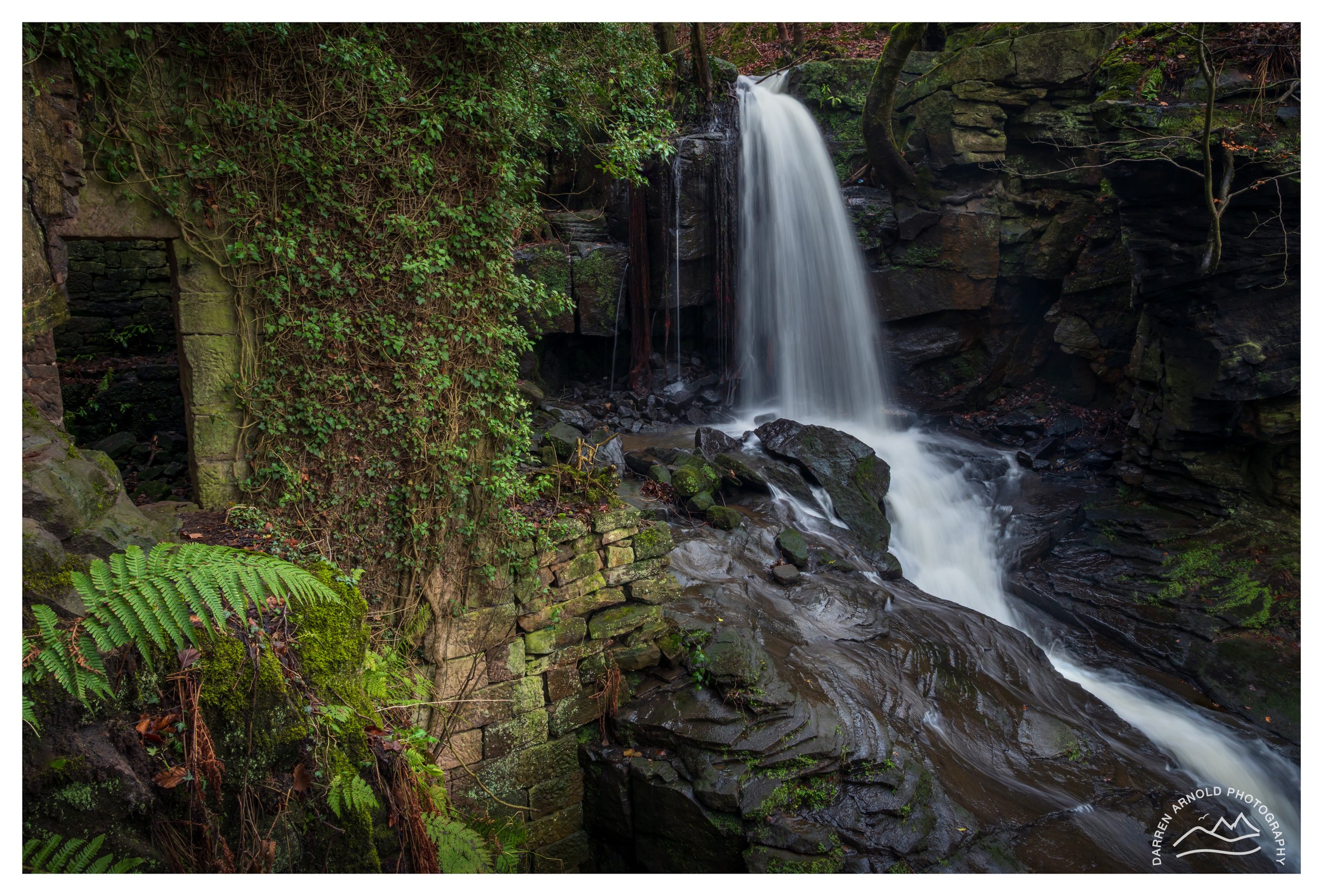 Web_Waterfall and delapidated Building_20260115_Peak District_Lumsdale Valley.jpg