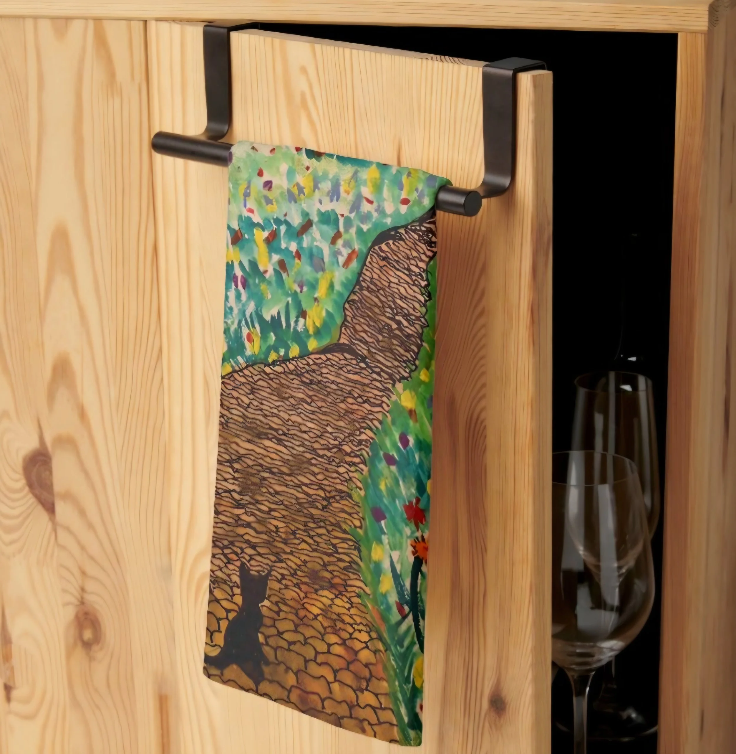 Artistic Dish Towels - Cottage in the French Countryside (watercolor)