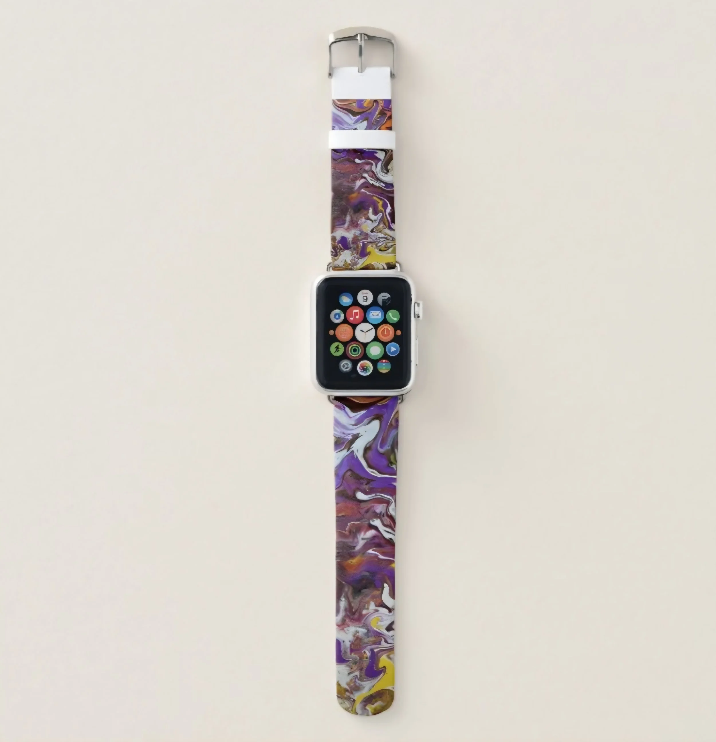 Apple Watch Band -  Giclee Wrapped Liquid Paint Pour - "Wind Cutting Through The Chaos" - Liquid Paint Pour painting