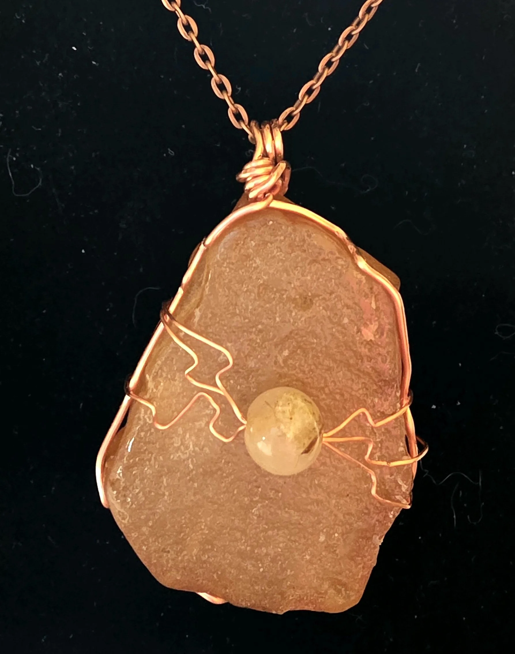 Authentic Oregon  Carnelian, Quartz Crystal bead and Austrian glass beads