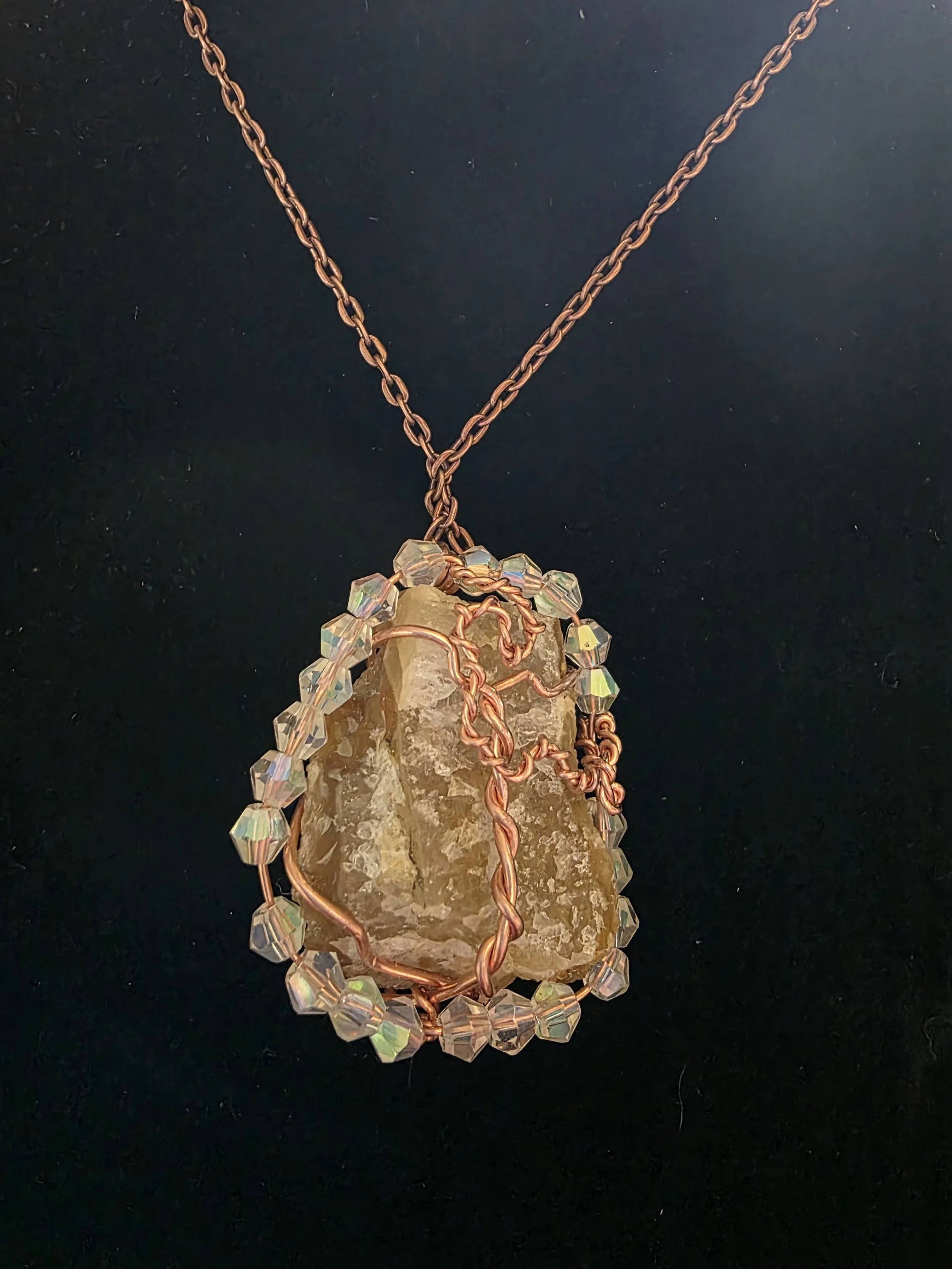 Authentic Oregon Carnelian and Austrian glass beads