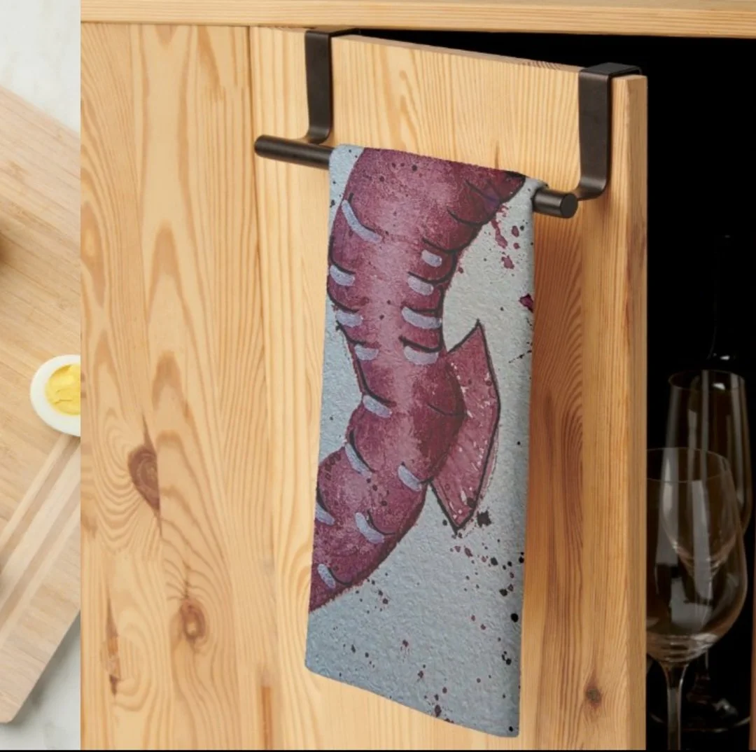 Artistic Dish Towels - Regal Sea Horse (watercolor)