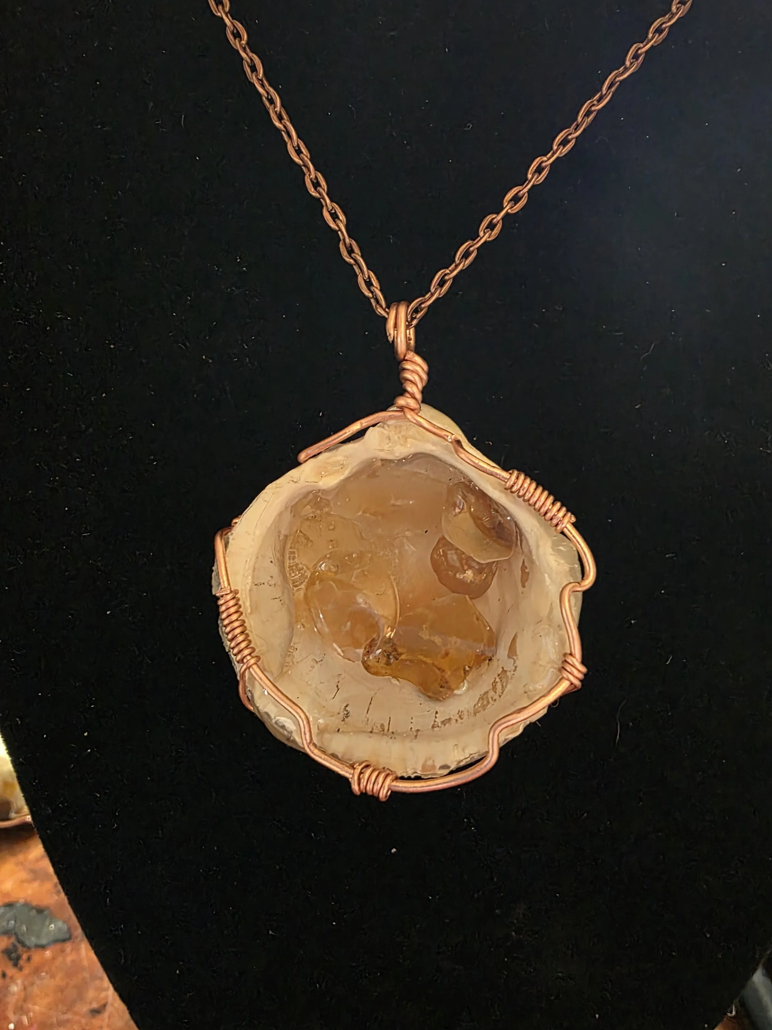 Authentic Oregon Coast Cockle Shell with Oregon Beach agates in resin