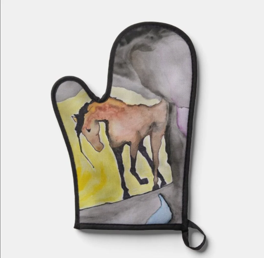 Oven Mitt - Emerging from the Storm - (watercolor)