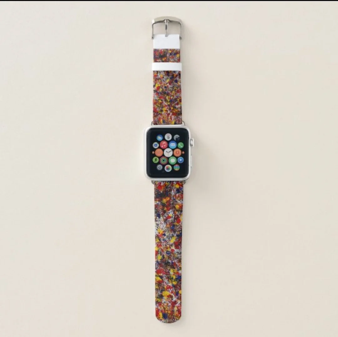 Apple Watch Band Abstract Happiness - Gouache painting