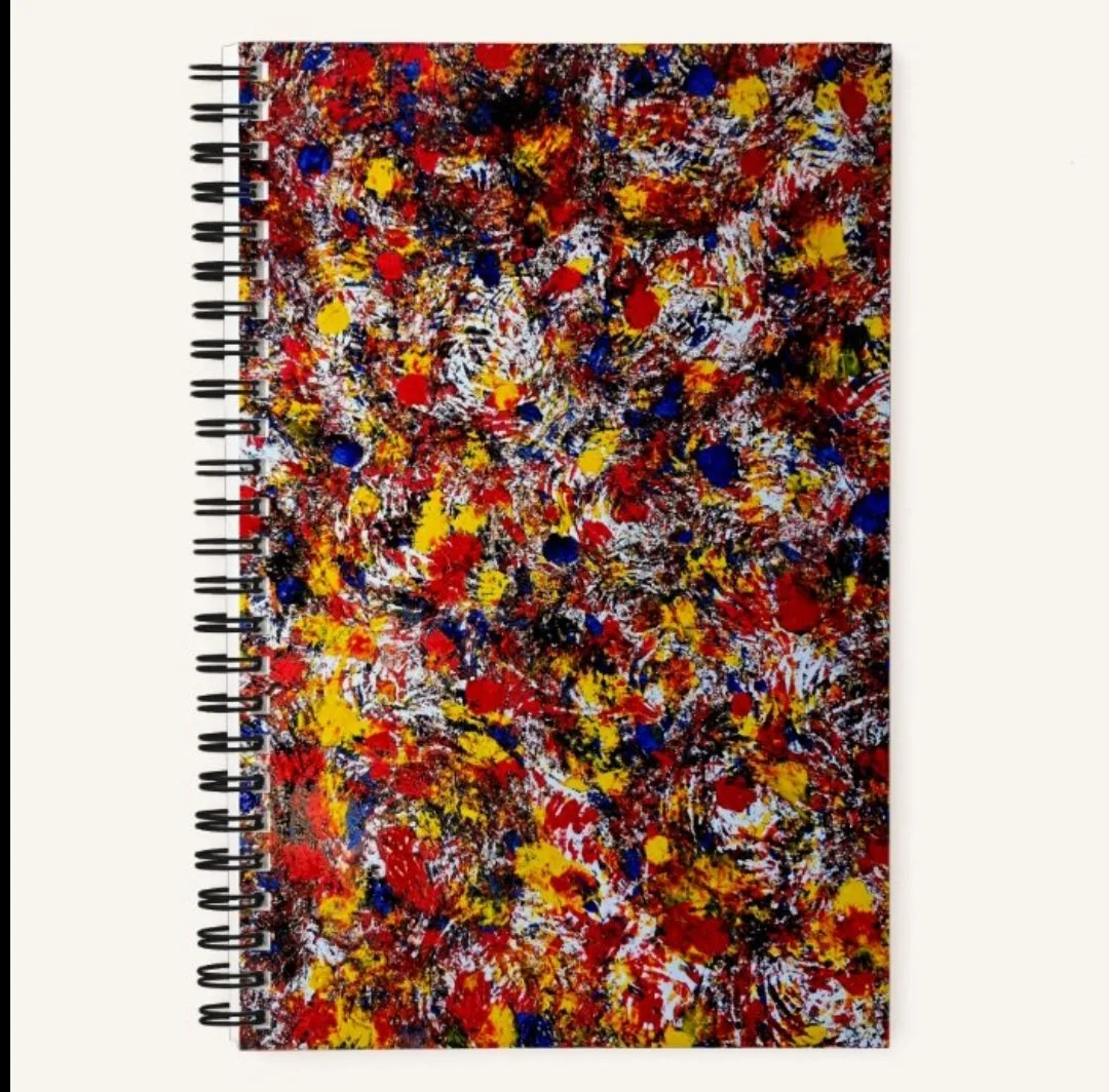 Deluxe Spiral Notebook - Abstract Happiness - Gouache Painting