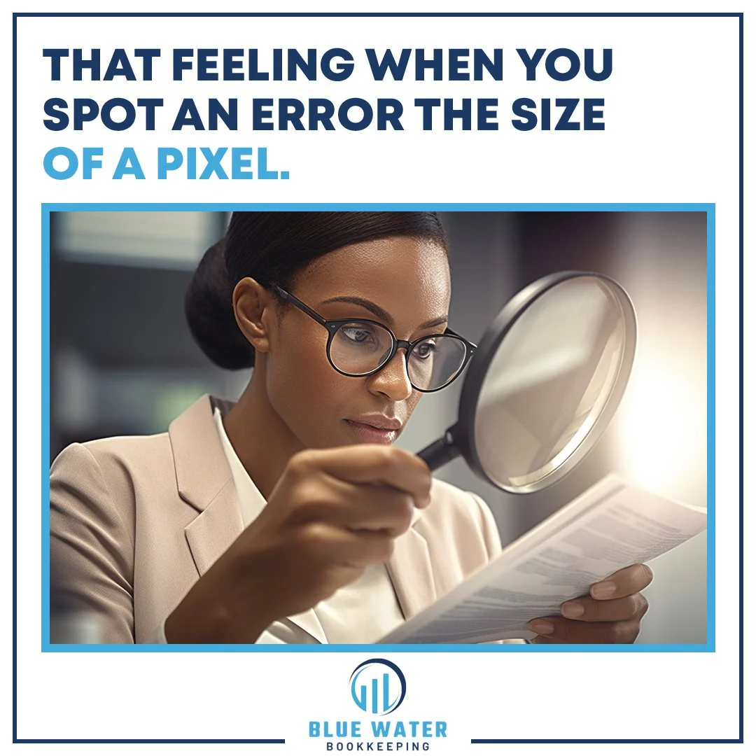 As your dedicated bookkeeper, I'll ensure that even the tiniest errors are caught and corrected, leading to accurate financial records and informed decision-making.
Say 'goodbye' to pixel-sized mistakes and 'hello' to precise financial management!