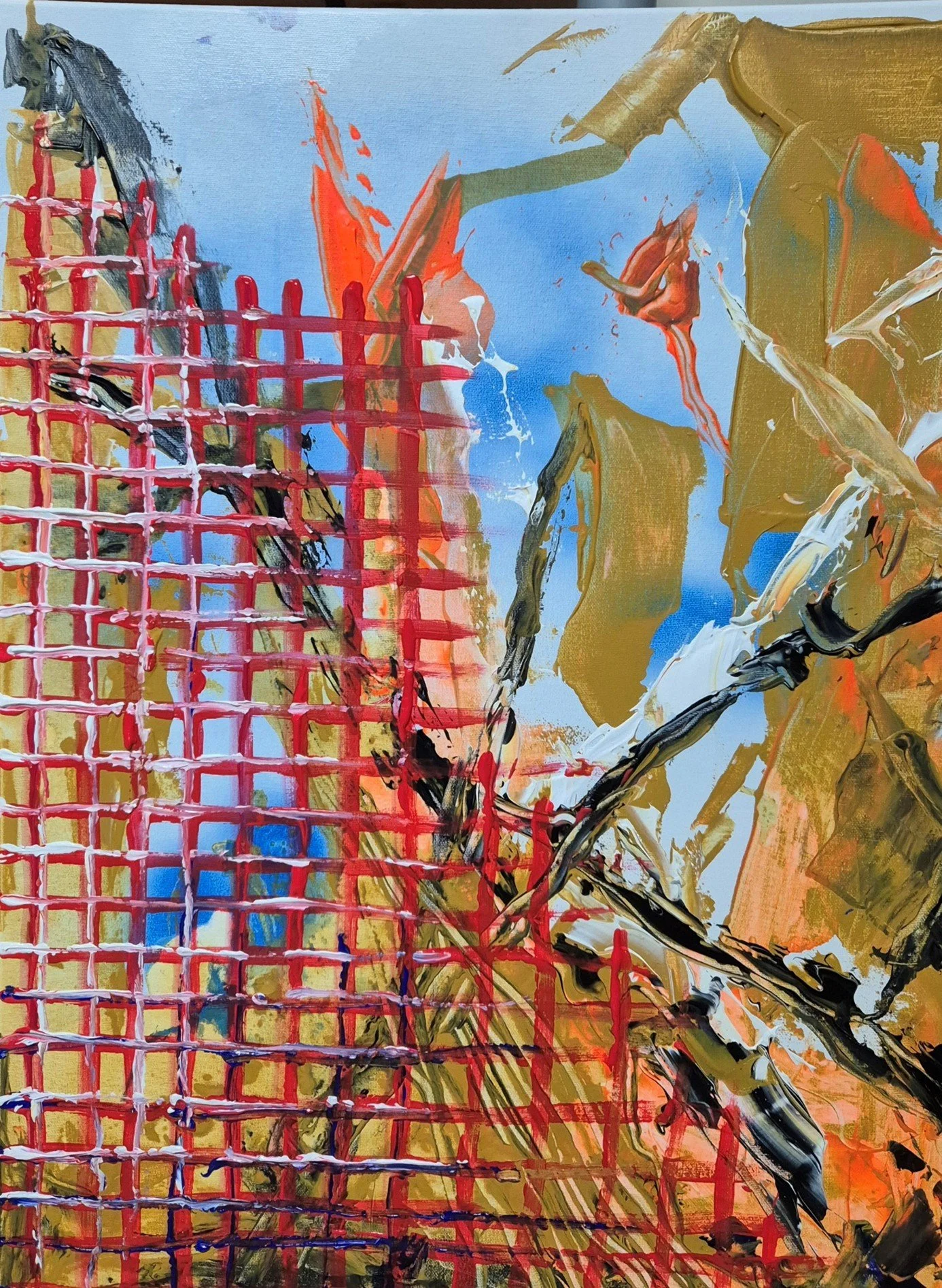 Wait at the red fence