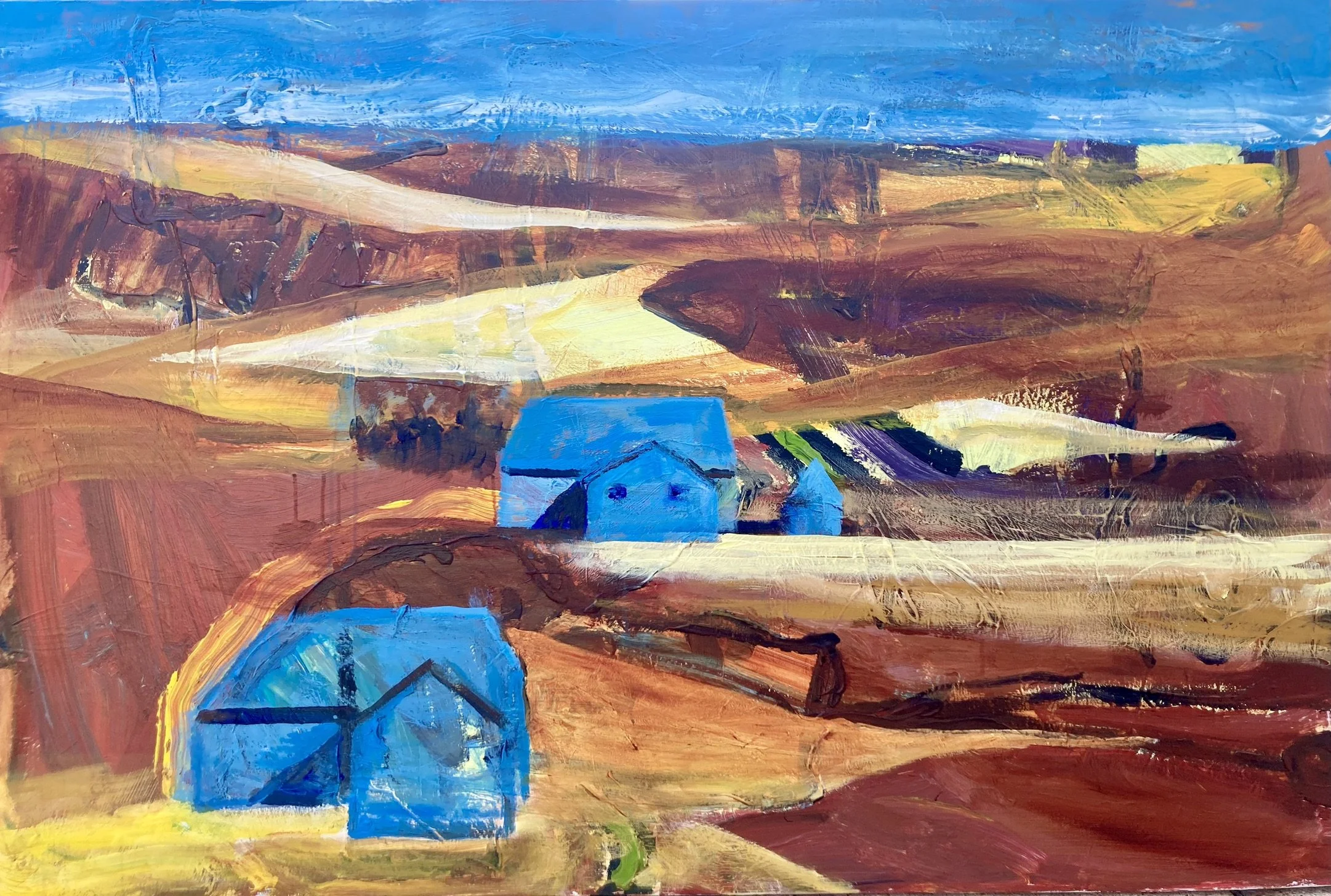 Blue Houses (150x100)