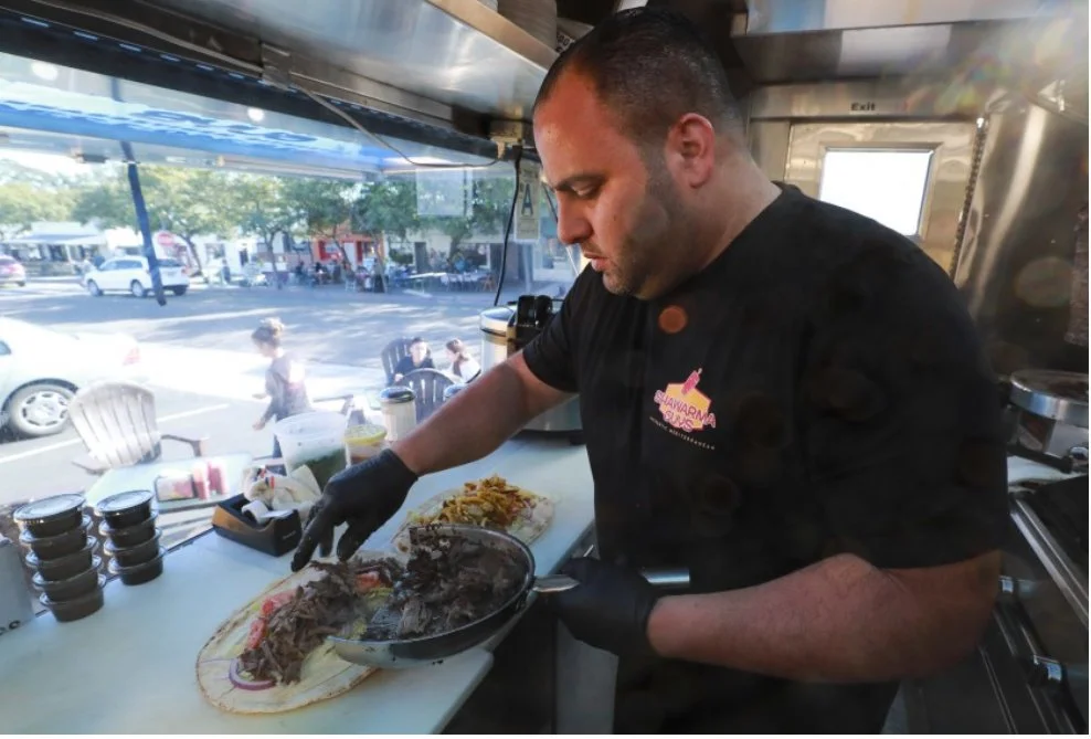 Chef prepairing gyros