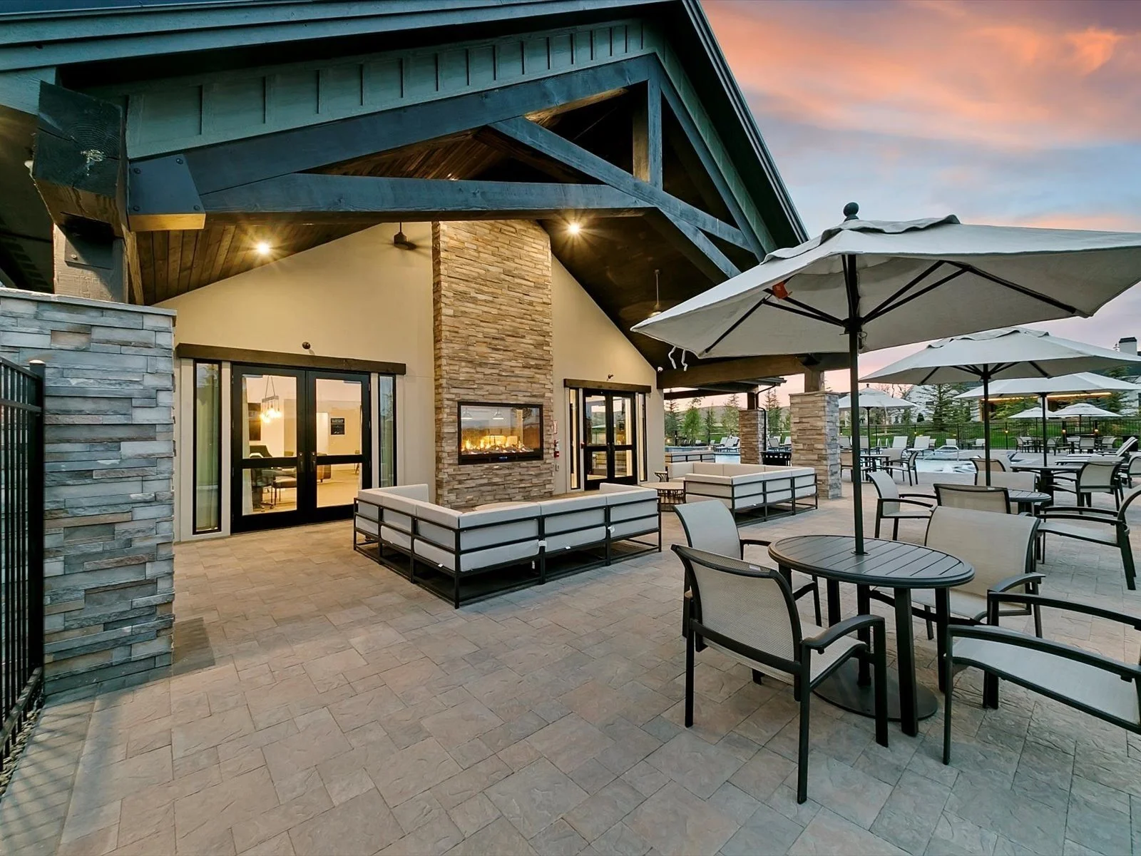 Terra View Seating Around Fireplace Eagle Idaho
