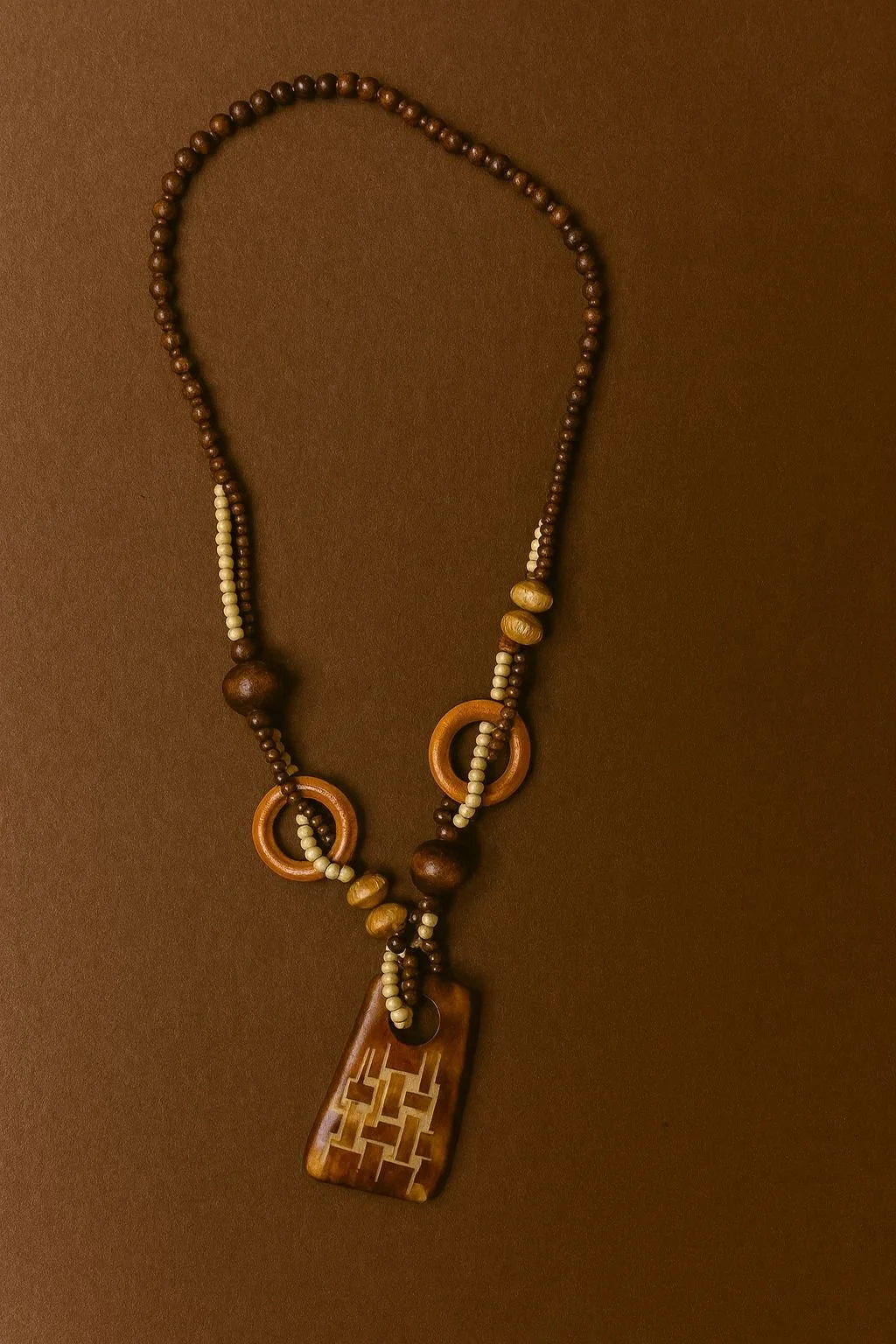 Handcrafted Wooden Bead Necklace
