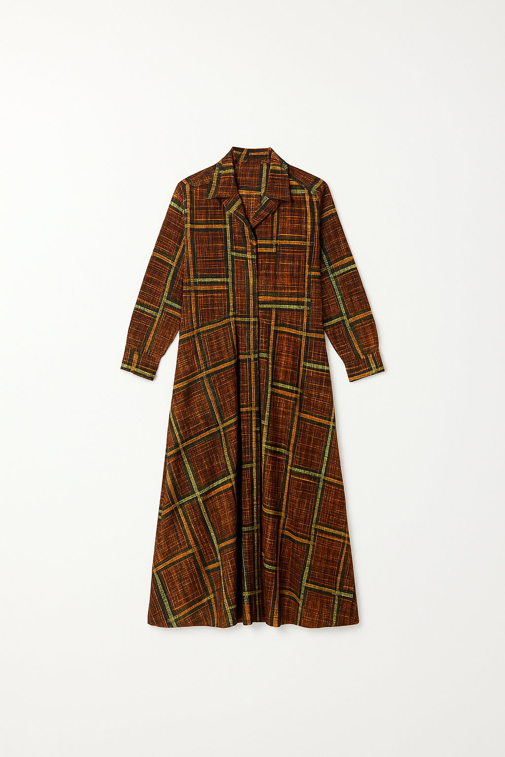Handmade African Plaid Maxi Dress
