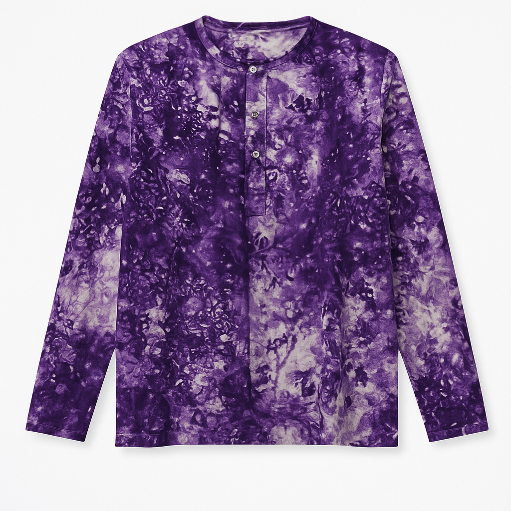 Purple Tie-Dye Long Sleeve Shirt