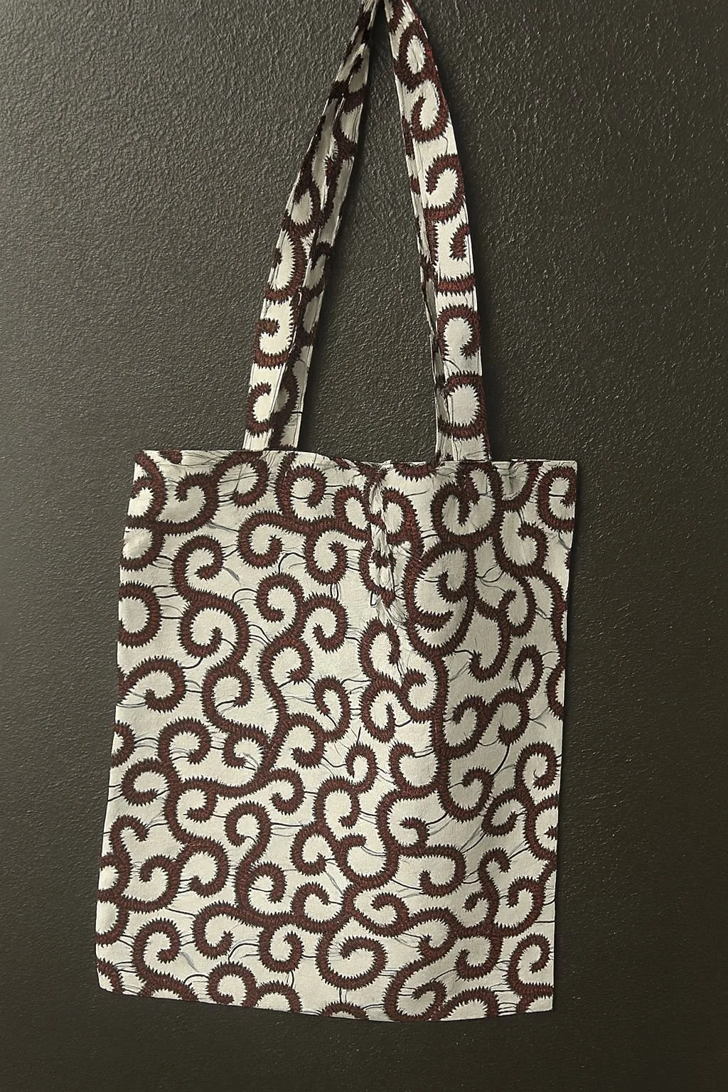 Brown and White African Tote Bag