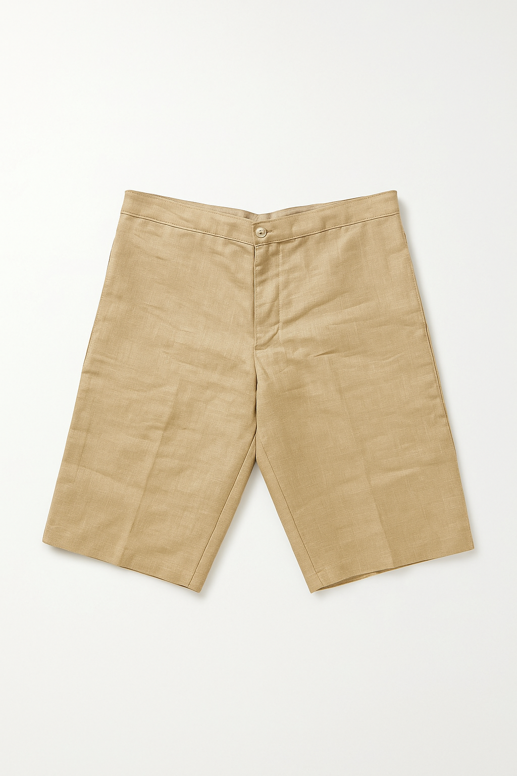 Beige Linen Shorts