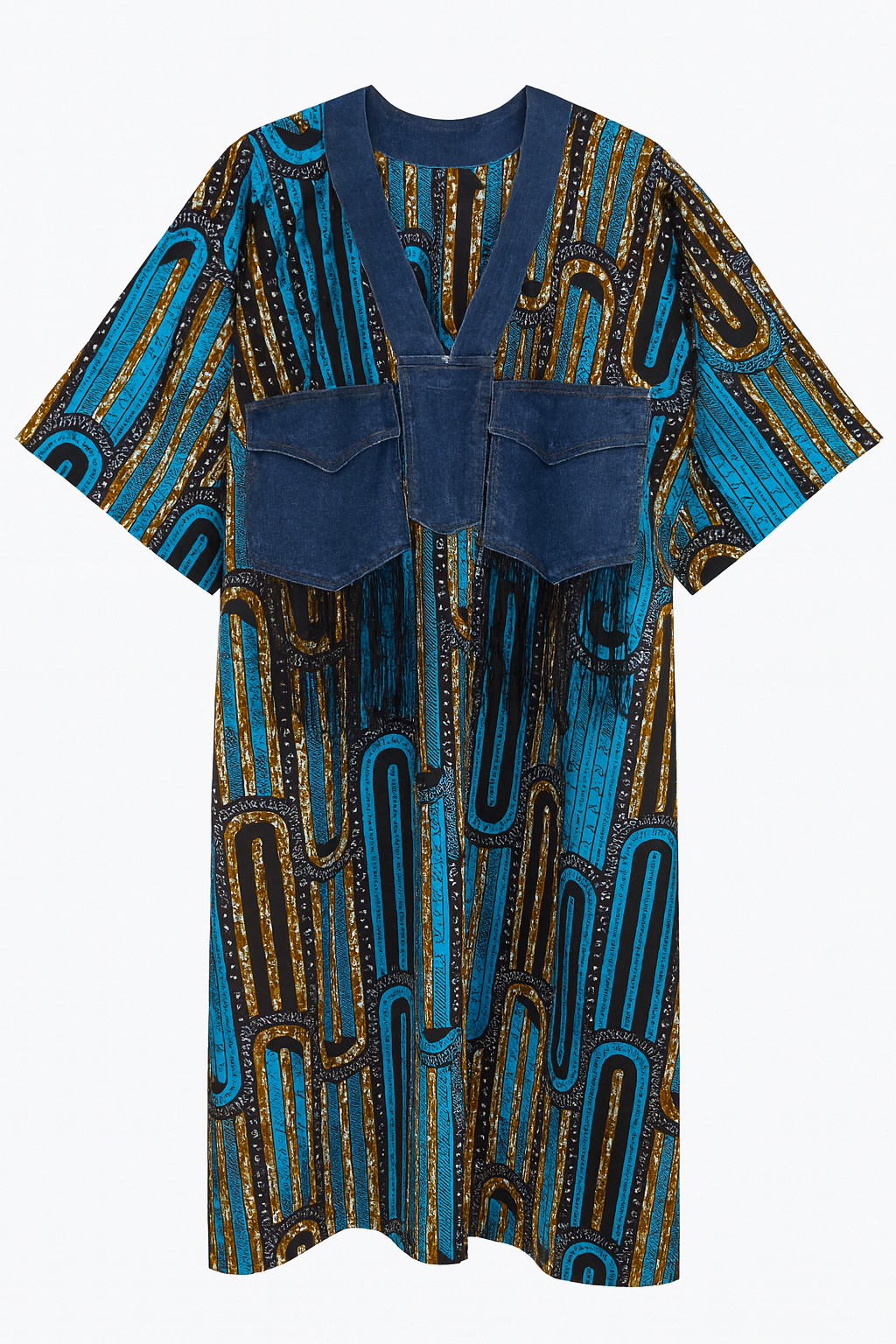 Blue African Print Dress