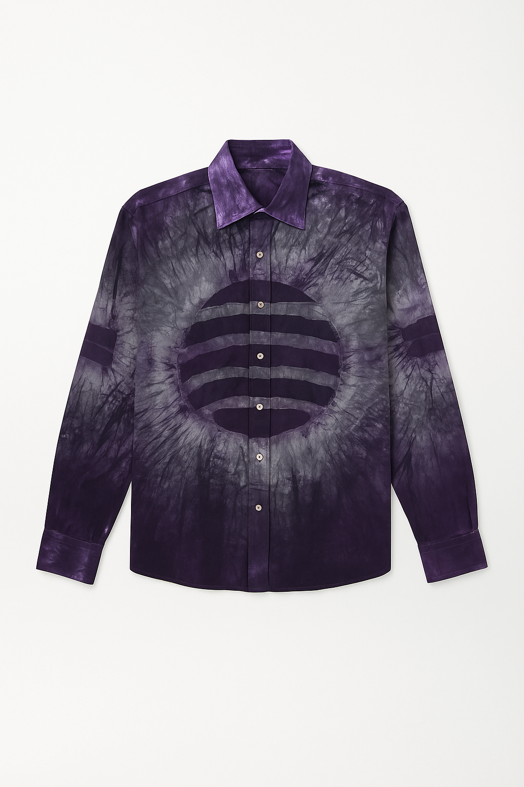 Purple Circle Dye Long Sleeve Shirt