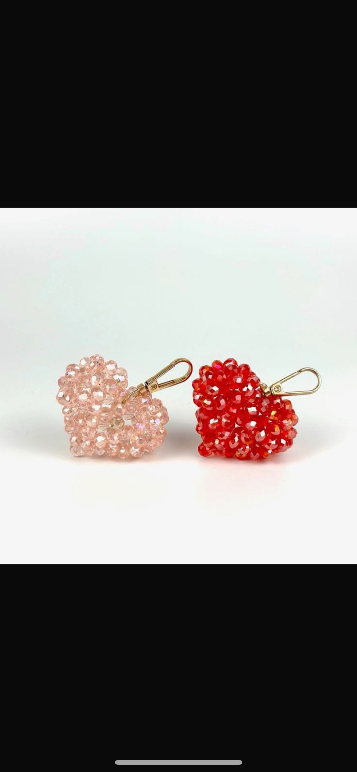 Crystal Heart Keychains