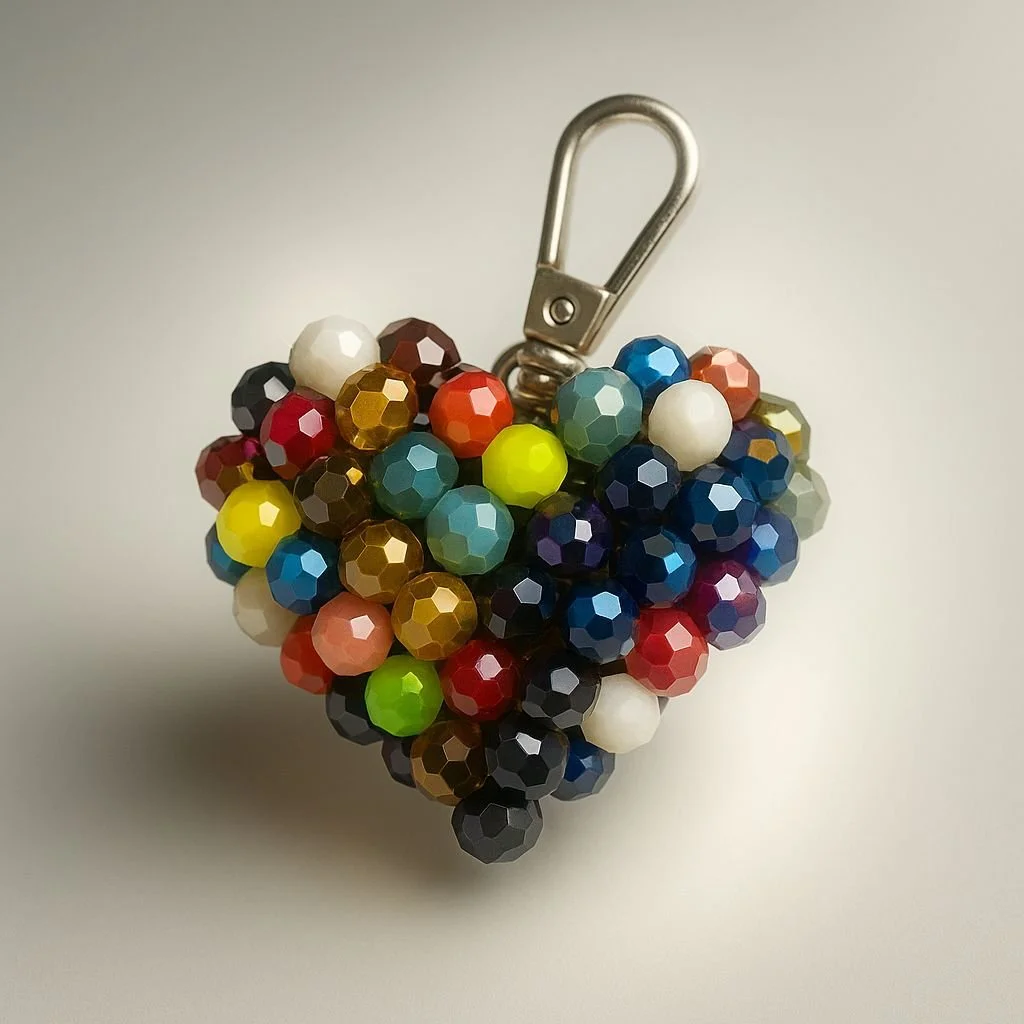 Rainbow Heart Keychain