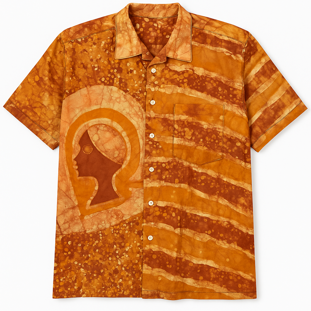 Brown African Batik Shirt