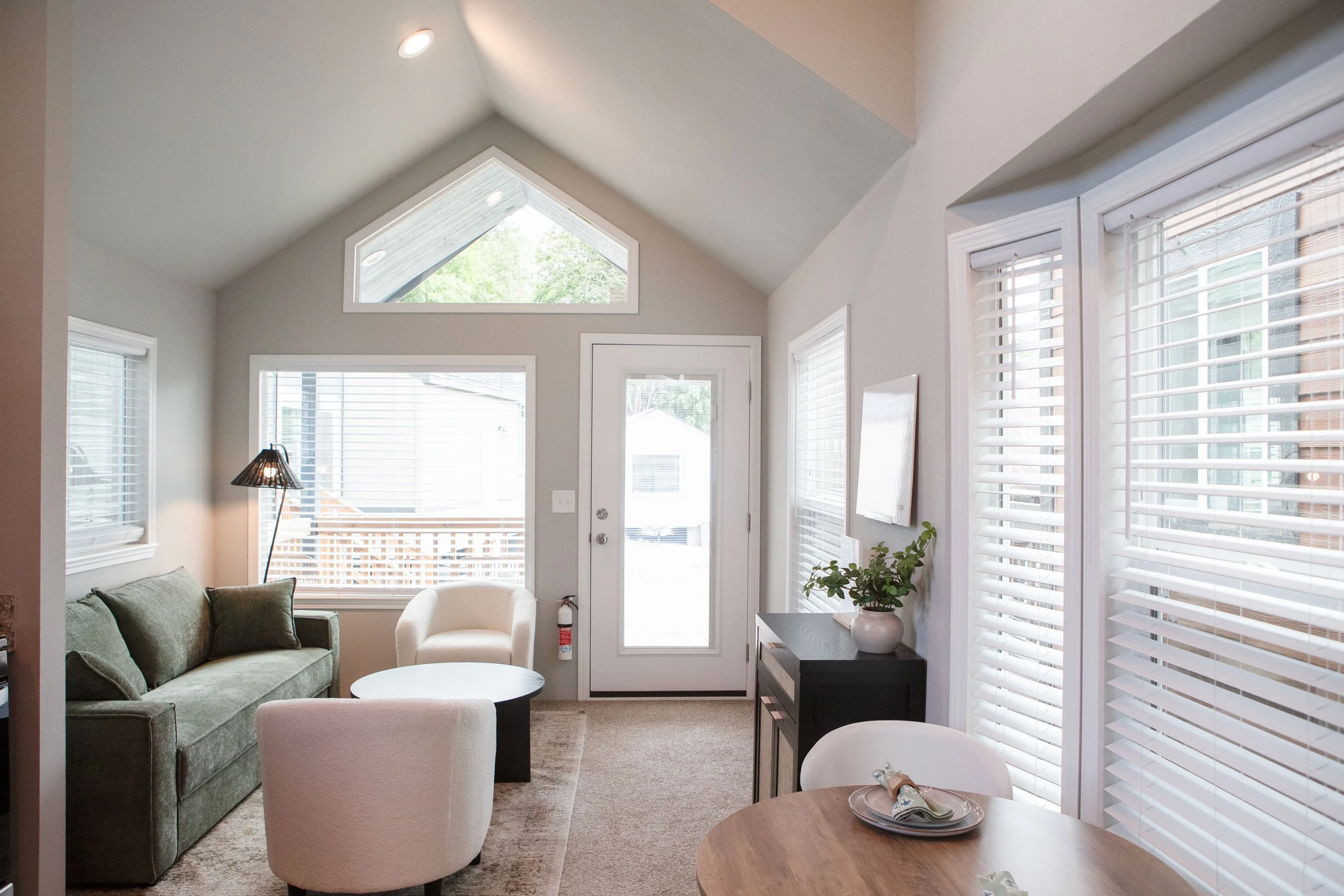 Snohomish Hemlock model living room and bay window