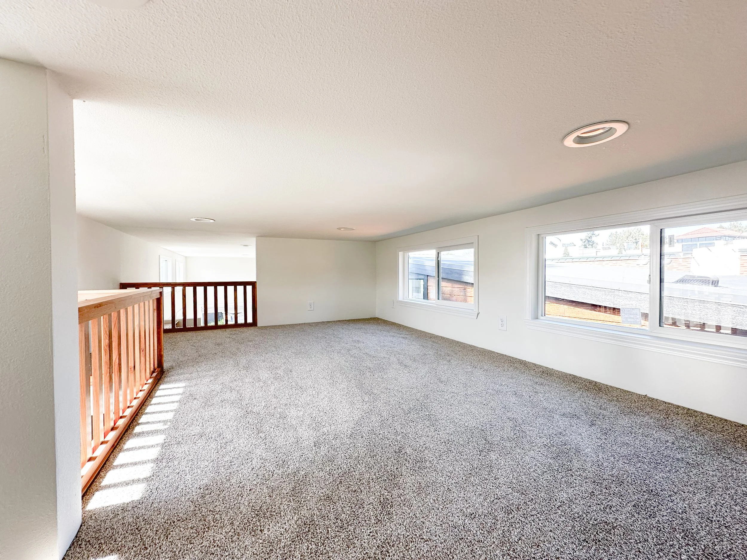 Loft facing front of home