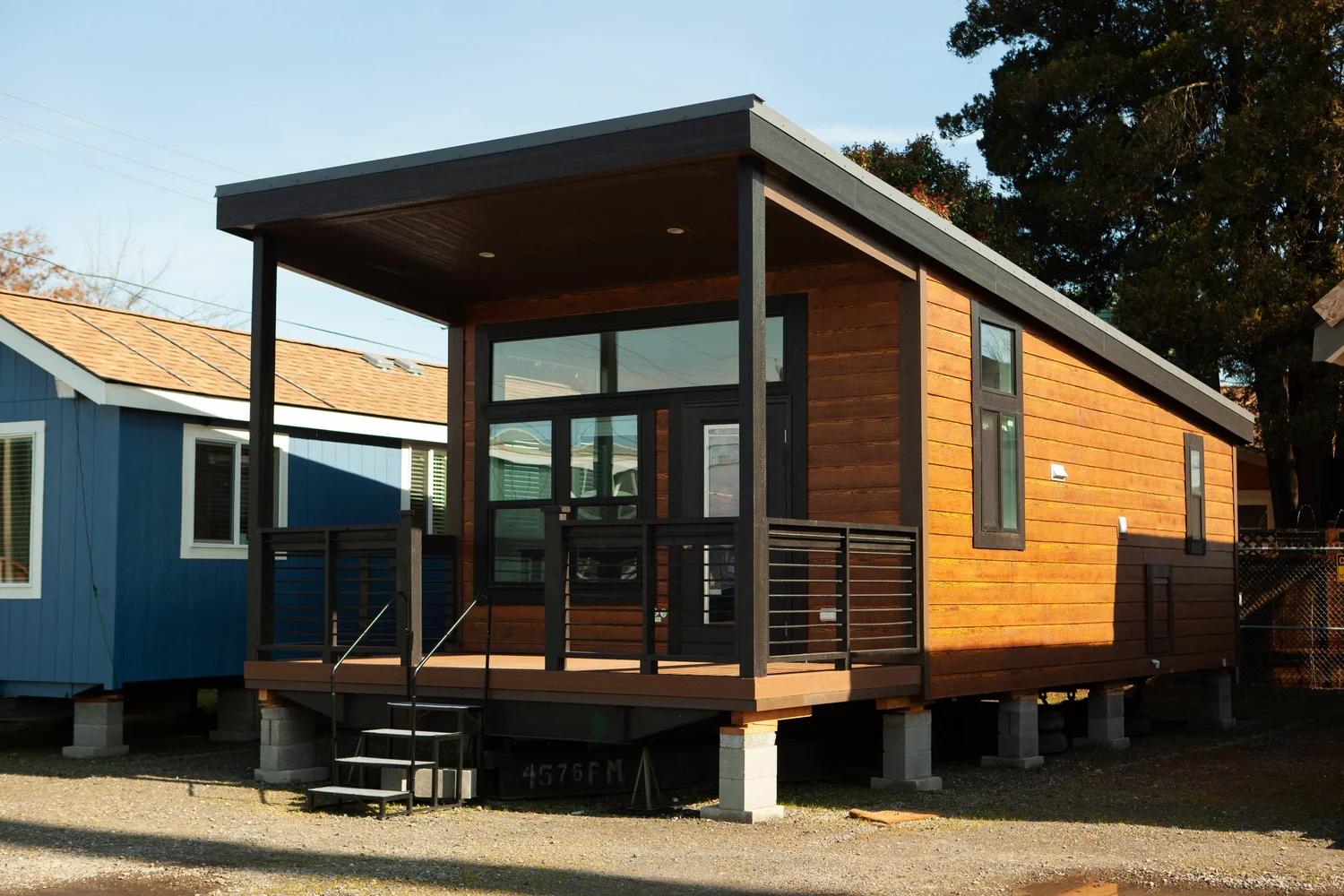 Ponderosa Monoslope lot model exterior with covered porch